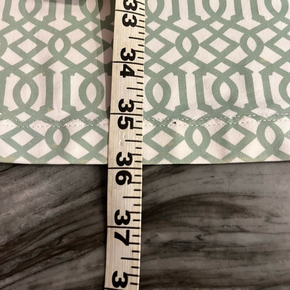 J McLaughlin Green White Lattice Print Catalina Cloth Dress Medium - Picture 11 of 12